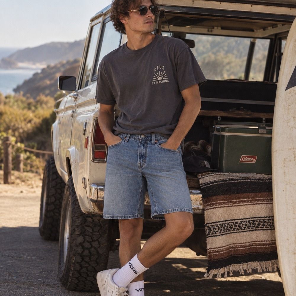 Levis Shorts Mens 34 Blue Strauss 405 Denim Streetwear Skater Gorpcore